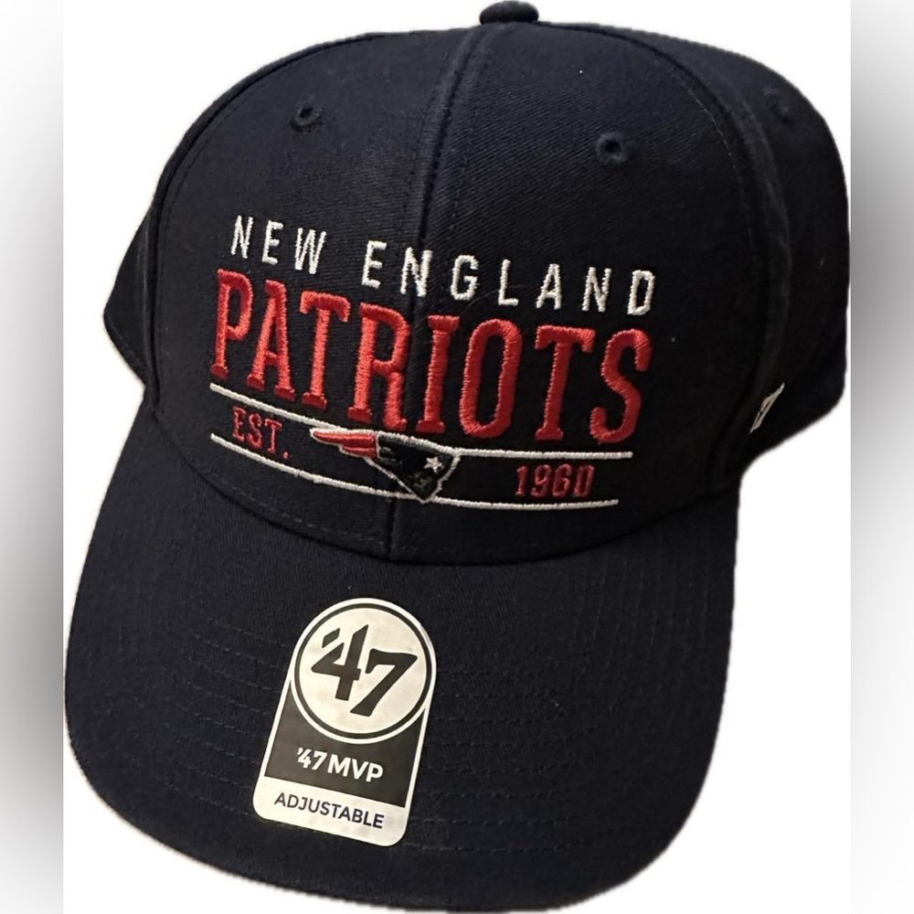NWT New England Patriots ’47 Brand NFL football hat, 100 percent cotton, OSFA